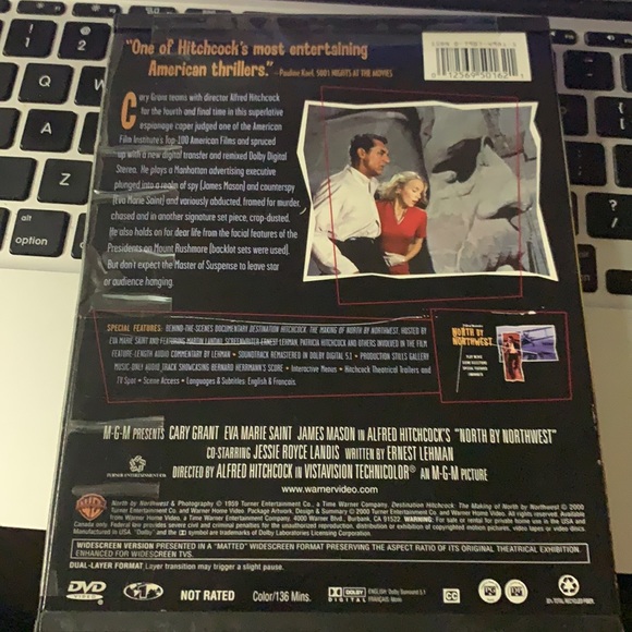 Cary Grant in North by Northwest DVD still sealed - Picture 2 of 2